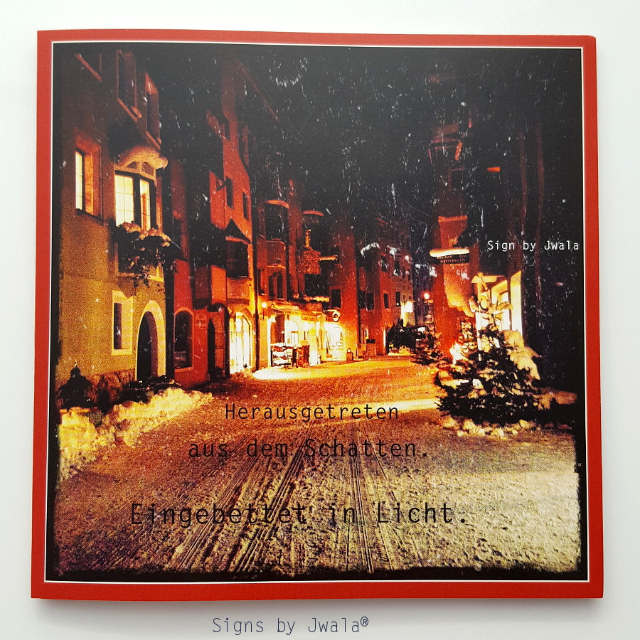 10 Klappkarten "Herausgetreten"