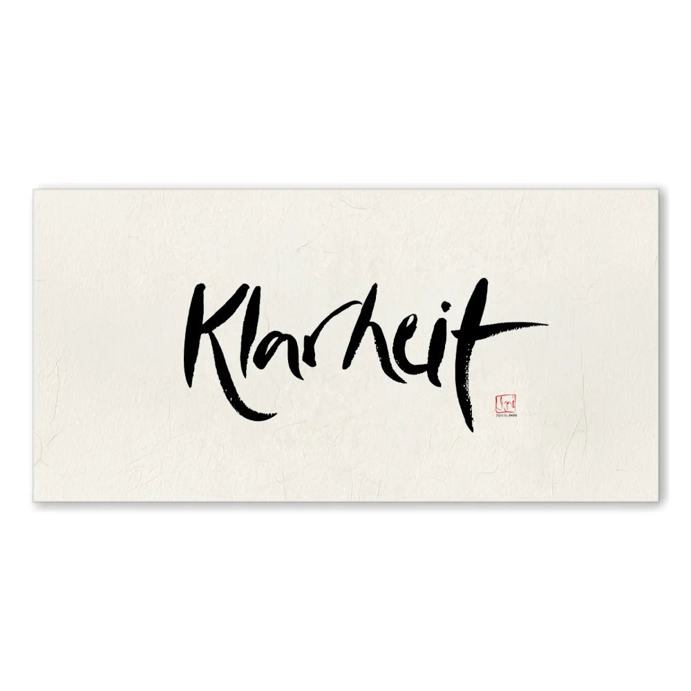 Inspirierendes Leinwandbild „Klarheit“ – Sign by Jwala® Original, Limited Edition, hochwertige Kunst aus Tirol, Motivation für innere Ruhe und klare Gedanken