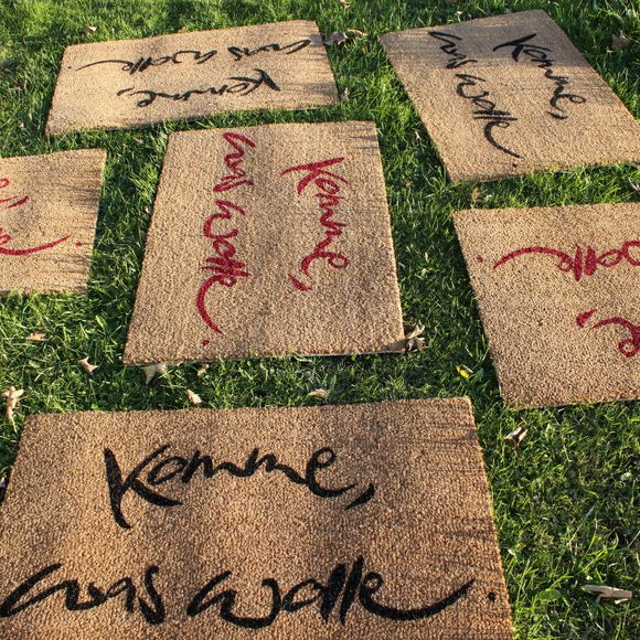 Fußmatte "Komme, was wolle" Rot