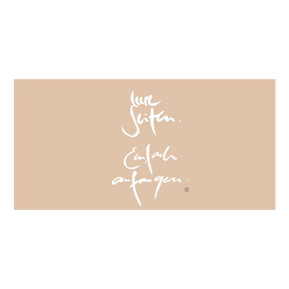 Premium Wandbild „Leere Seiten. Einfach anfangen.“ – Sign by Jwala® Originaldruck mit Fingerzeige Karte, hochwertige Leinwand, spirituelle Kunst, Unikat aus Tirol