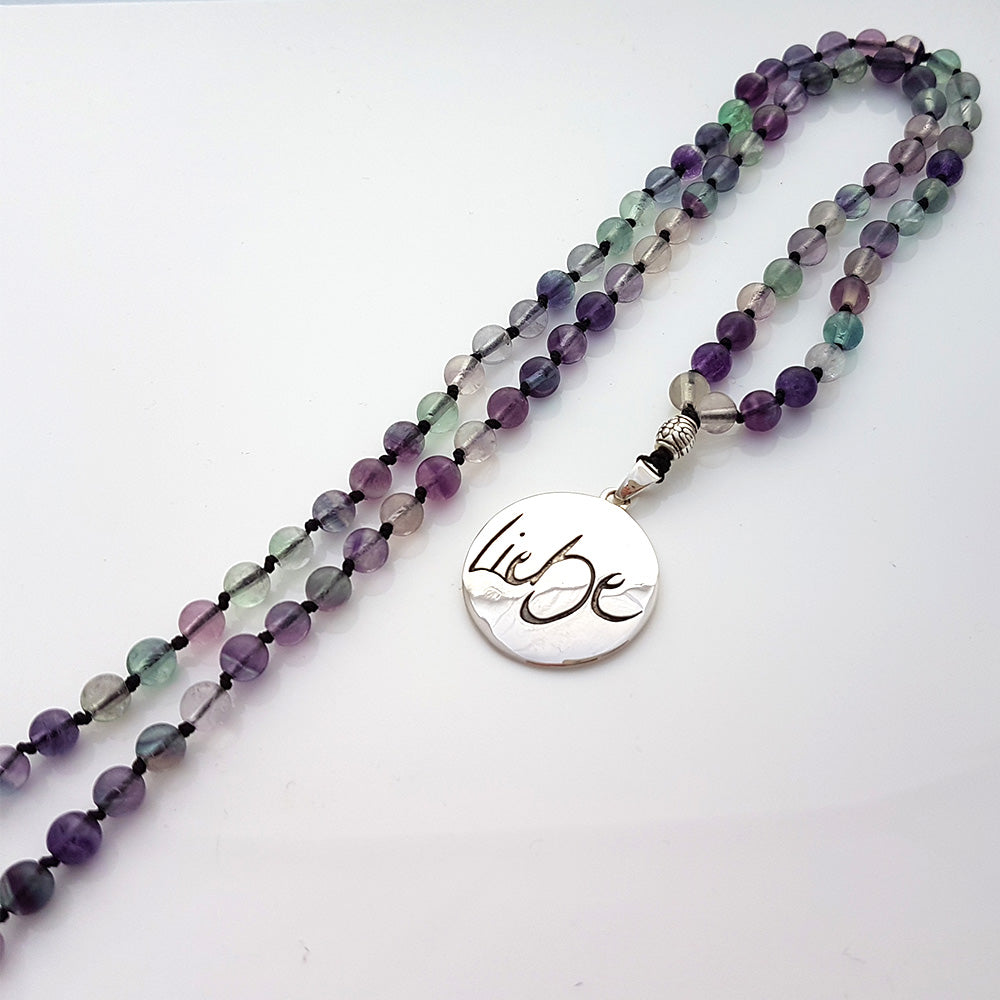 Mala-Kette Fluorit „Liebe“ – Spirituelle Halskette als besonderes Geschenk sofort bestellen
