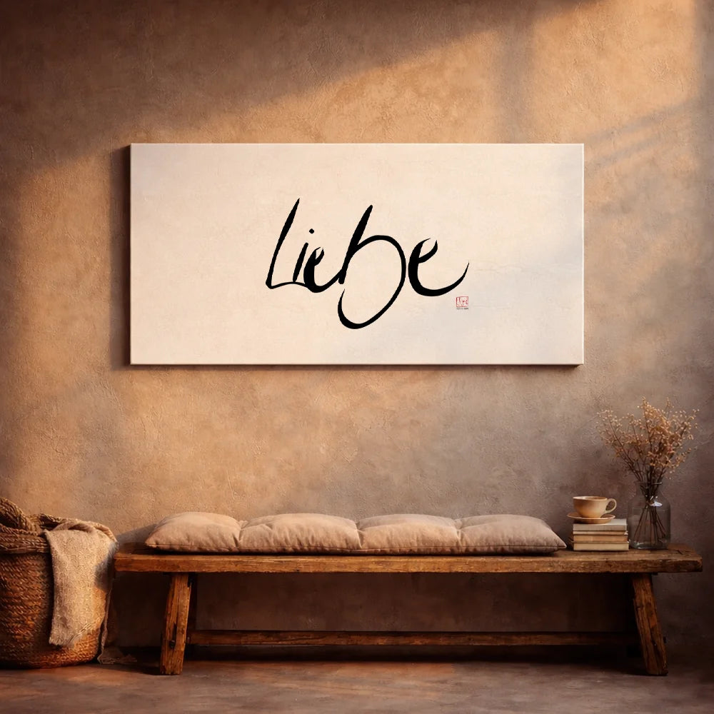 Originaldruck Leinwand „Liebe“ – SignShop.Tirol, einzigartige Wandkunst, handgemacht, wertvolles Geschenk für Verbundenheit und Harmonie
