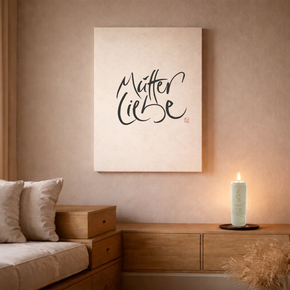 Exklusive Leinwand „Mutterliebe“ – Originaldruck von Sign by Jwala®, handgefertigte Wandkunst aus Tirol, Limited Edition, einzigartiges Kunstwerk