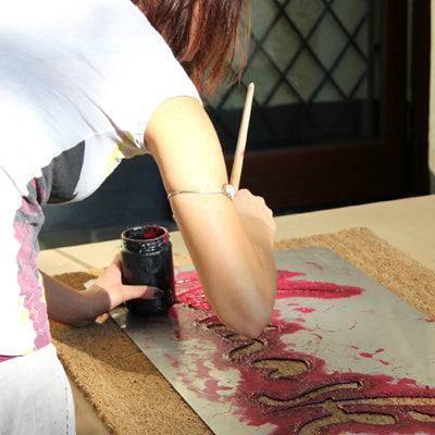 Fußmatte "Namasté" Rot