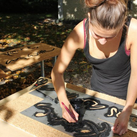 Fußmatte "Komme, was wolle" Rot