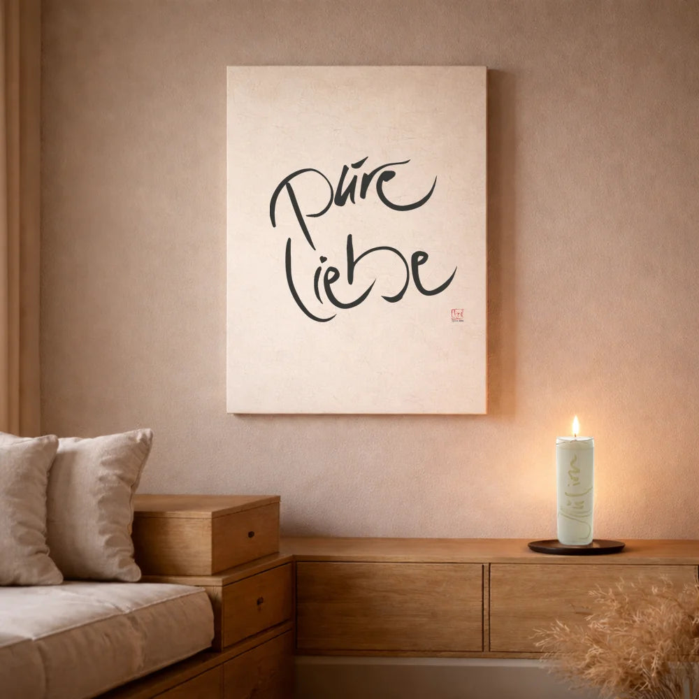 Exklusive Leinwand „Pure Liebe“ – Originaldruck von Sign by Jwala®, handgefertigte Wandkunst aus Tirol, Limited Edition, einzigartiges Kunstwerk