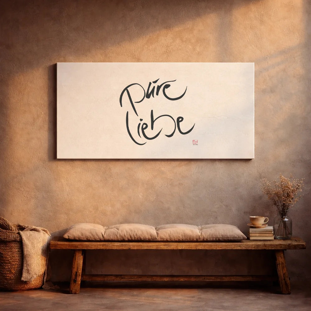 Originaldruck Leinwand „Pure Liebe“ – SignShop.Tirol, einzigartige Wandkunst, handgemacht, wertvolles Geschenk für Liebe und Geborgenheit
