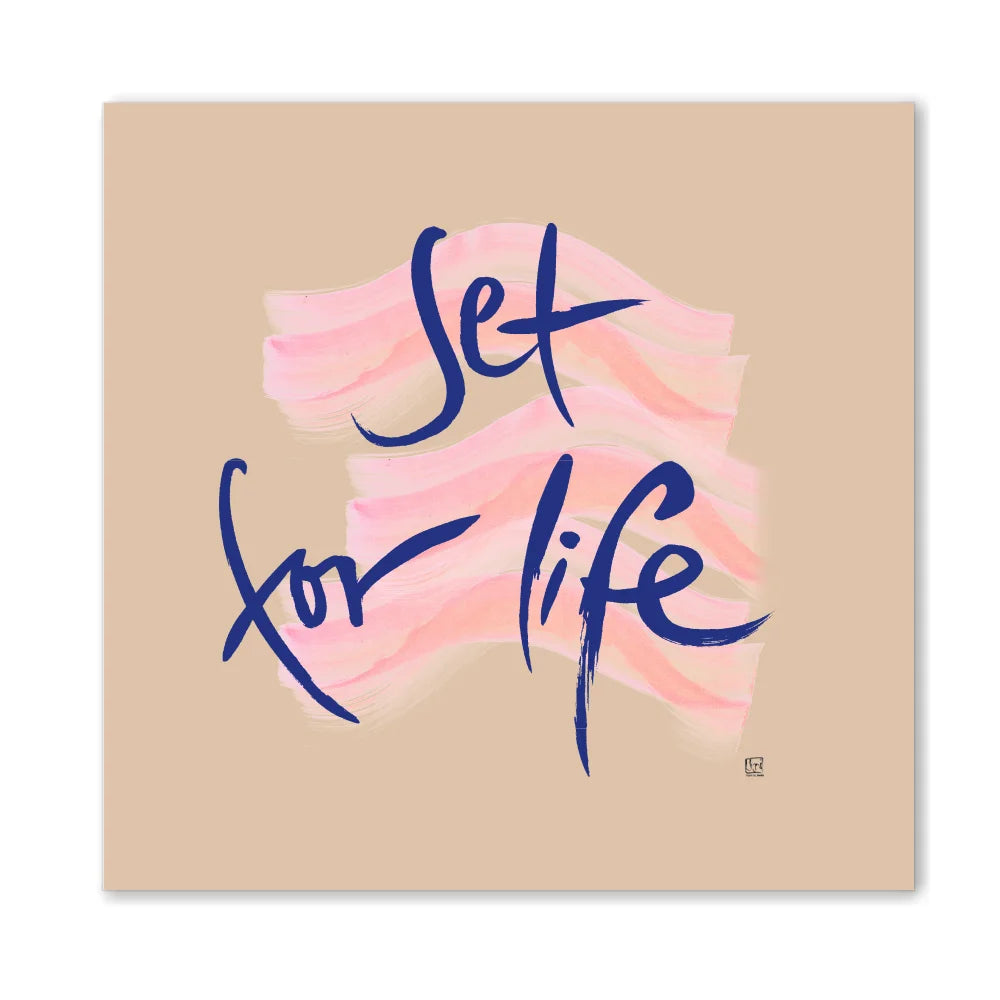 Englische Leinwand Set for life – Premium Wanddeko mit positiver Message bestellen | SignShop Tirol
