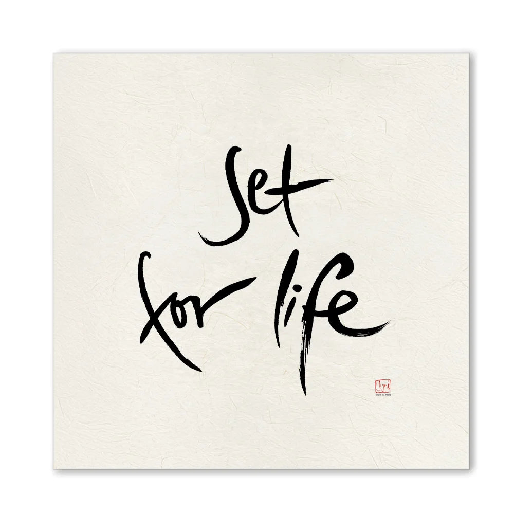 Exklusive Leinwand „Set for life.“ – Originaldruck von Sign by Jwala®, handgefertigte Wandkunst aus Tirol, Limited Edition, einzigartiges Kunstwerk für Ihr Zuhause