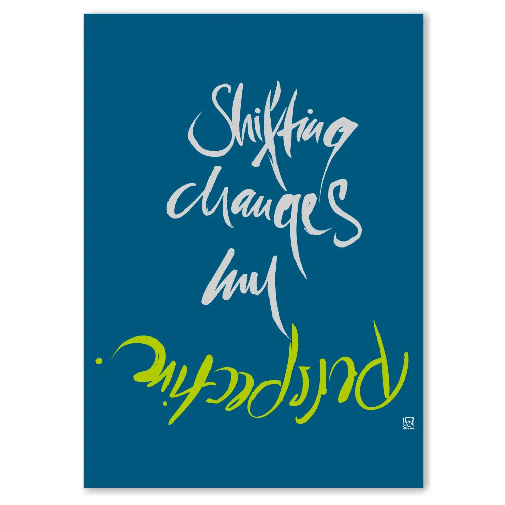 Englische Leinwand Shifting changes my perspective – Premium Wanddeko mit positiver Message bestellen | SignShop Tirol