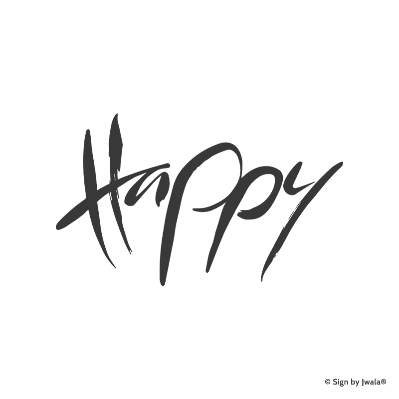 Die Botschaft „Happy“ wird auf Kissen, Kerzen, Karten, Orakelkarten, Wanddekoration, Sitzkissen, Malas mit Halbedelsteinen und Gläsern aus dem SignShop Tirol angebracht und entfaltet dort ihre spirituelle Wirkung. Mit SignShop Tirol Logo und Copyright von Jwala®.