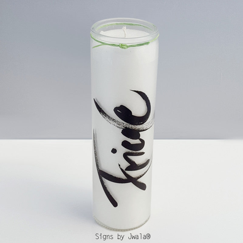 SignKerze "Friede" Klassik