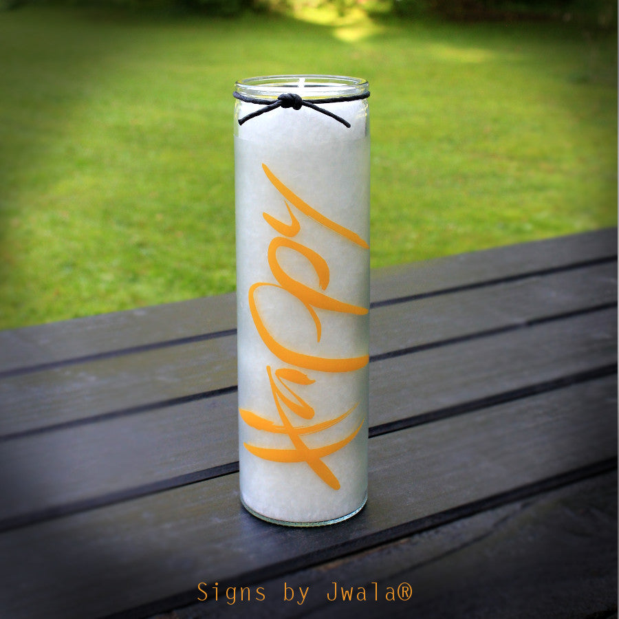 SignKerze "Happy" Farbe