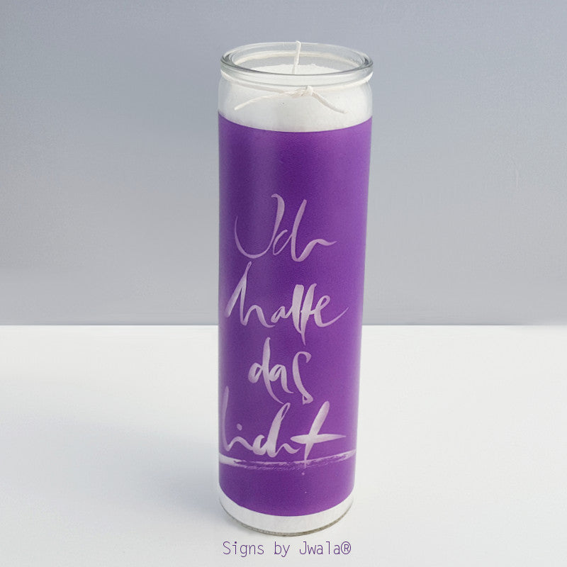 SignKerze "Ich halte das Licht" Farbe