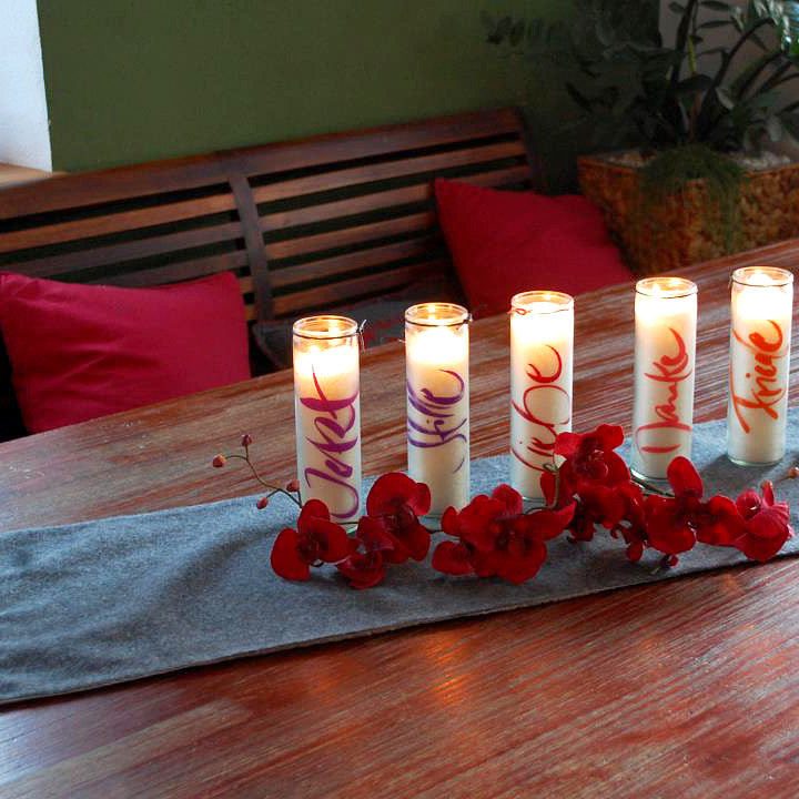 SignKerze "Stille" Farbe