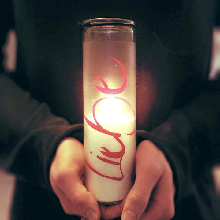 SignKerze "Liebe" Farbe