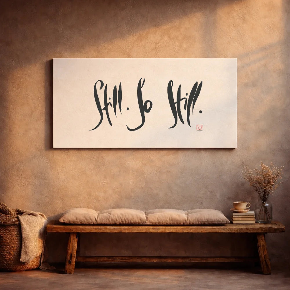 Exklusive Leinwand „Still. So Still.“ – Originaldruck von Sign by Jwala®, handgefertigte Wandkunst aus Tirol, Limited Edition, einzigartiges Kunstwerk