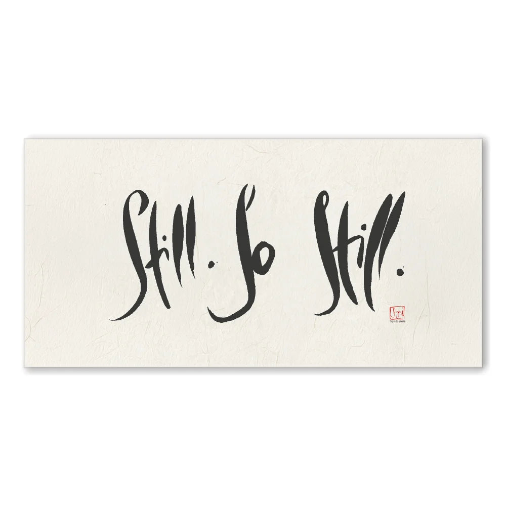 Premium Wandbild „Still. So Still.“ – Sign by Jwala® Originaldruck, hochwertige Leinwand, spirituelle Kunst, Unikat aus Tirol, exklusives Wohnaccessoire