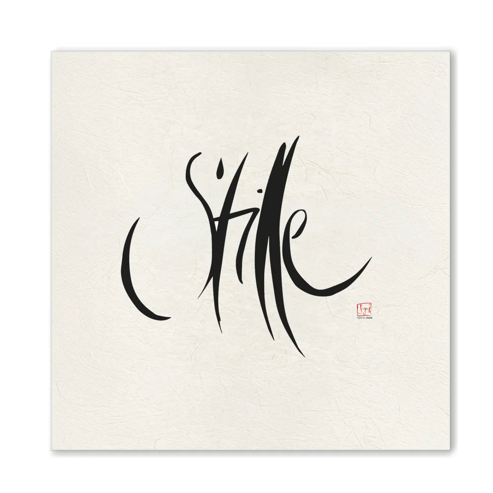 Handgemachte Leinwand „Stille“ – Originaldruck, Sign by Jwala®, inspirierende Wanddekoration, limitiertes Kunstwerk