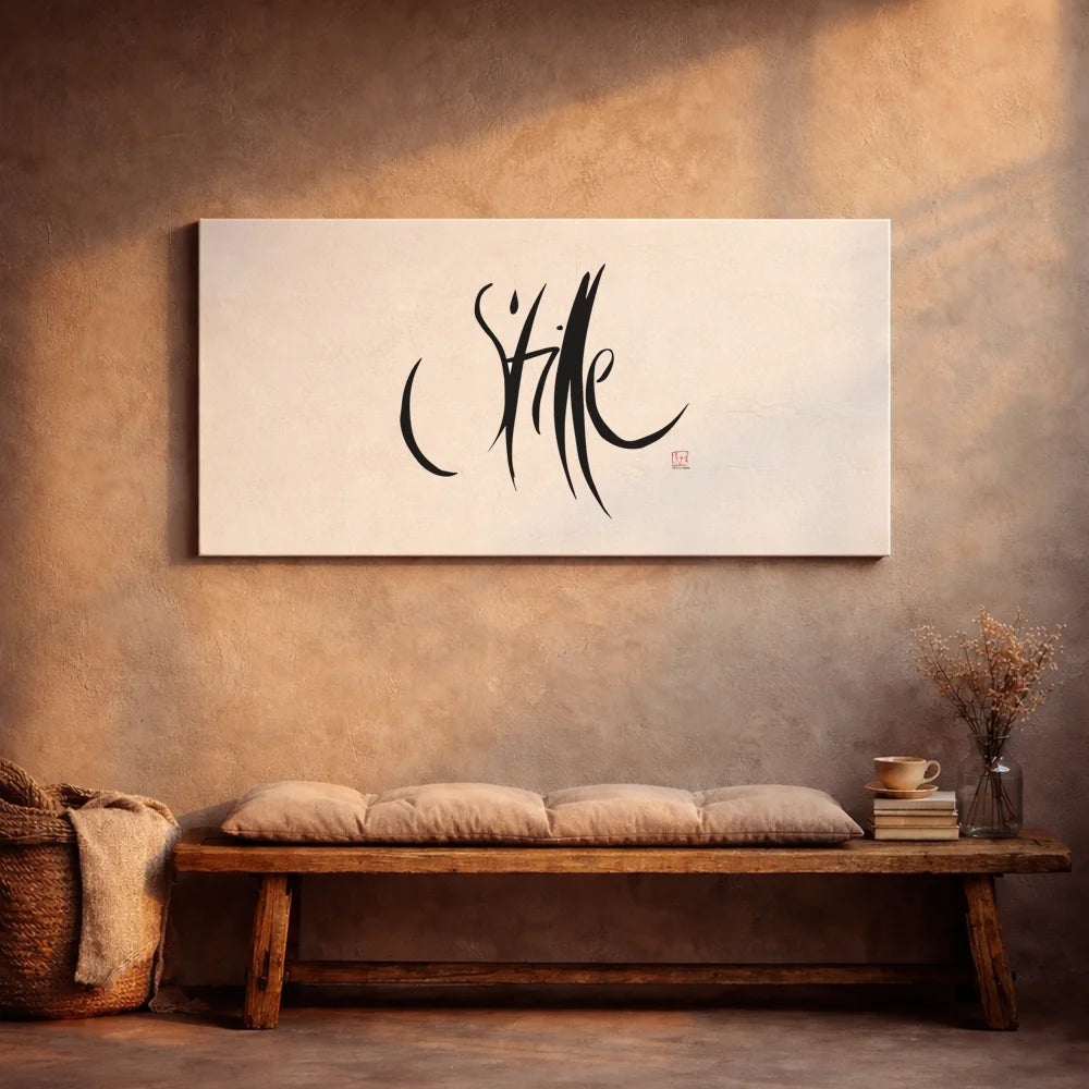 Inspirierende Leinwand „Stille“ – Sign by Jwala® Original, Limited Edition, hochwertige Kunst aus Tirol, Quelle der Entspannung für dein Zuhause