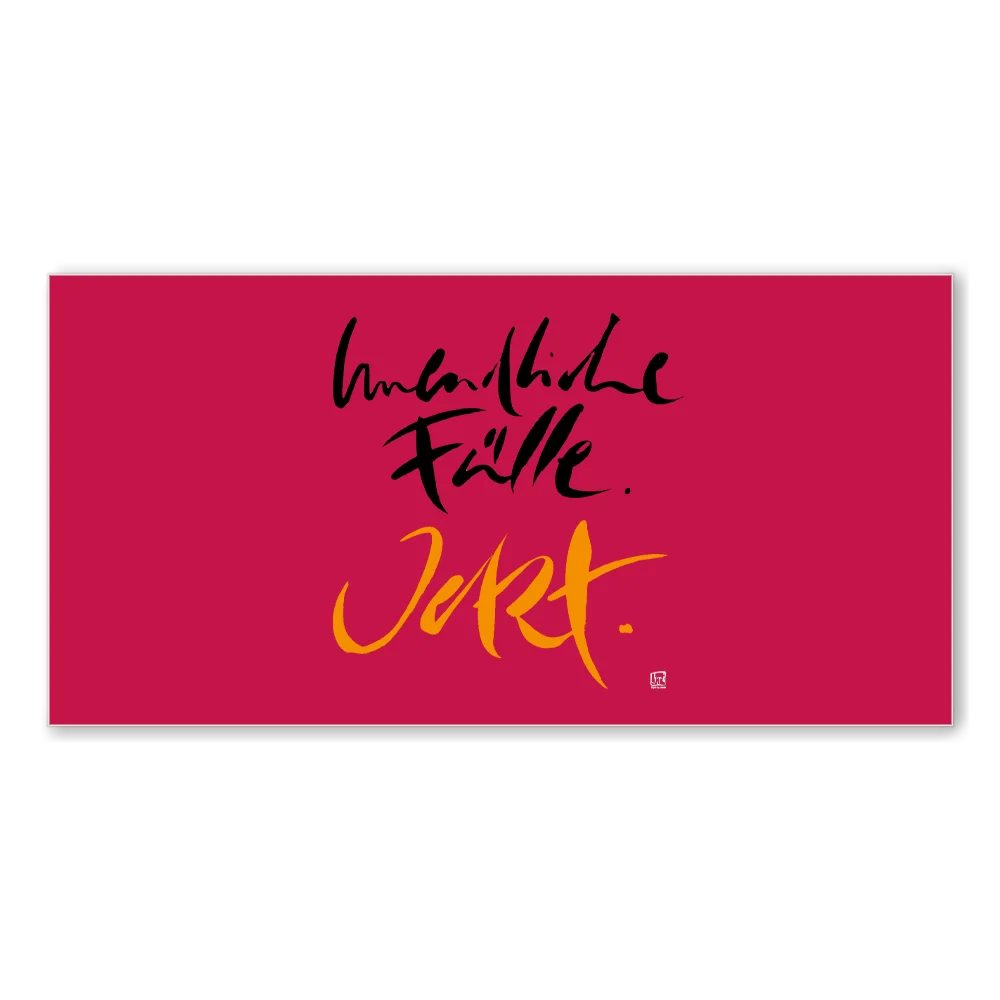 Inspirierende Leinwand „Unendliche Fülle. Jetzt.“ – Sign by Jwala® Original, Limited Edition, hochwertige Kunst aus Tirol, Fingerzeige Karte als Impuls für Wohlstand und Fülle