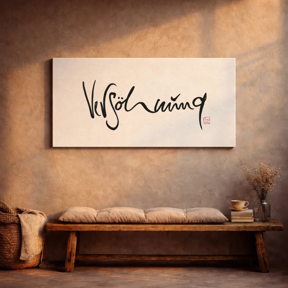 Originaldruck Leinwand „Versöhnung“ – SignShop.Tirol, einzigartige Wandkunst, handgemacht, wertvolles Geschenk für Frieden und Zusammenhalt