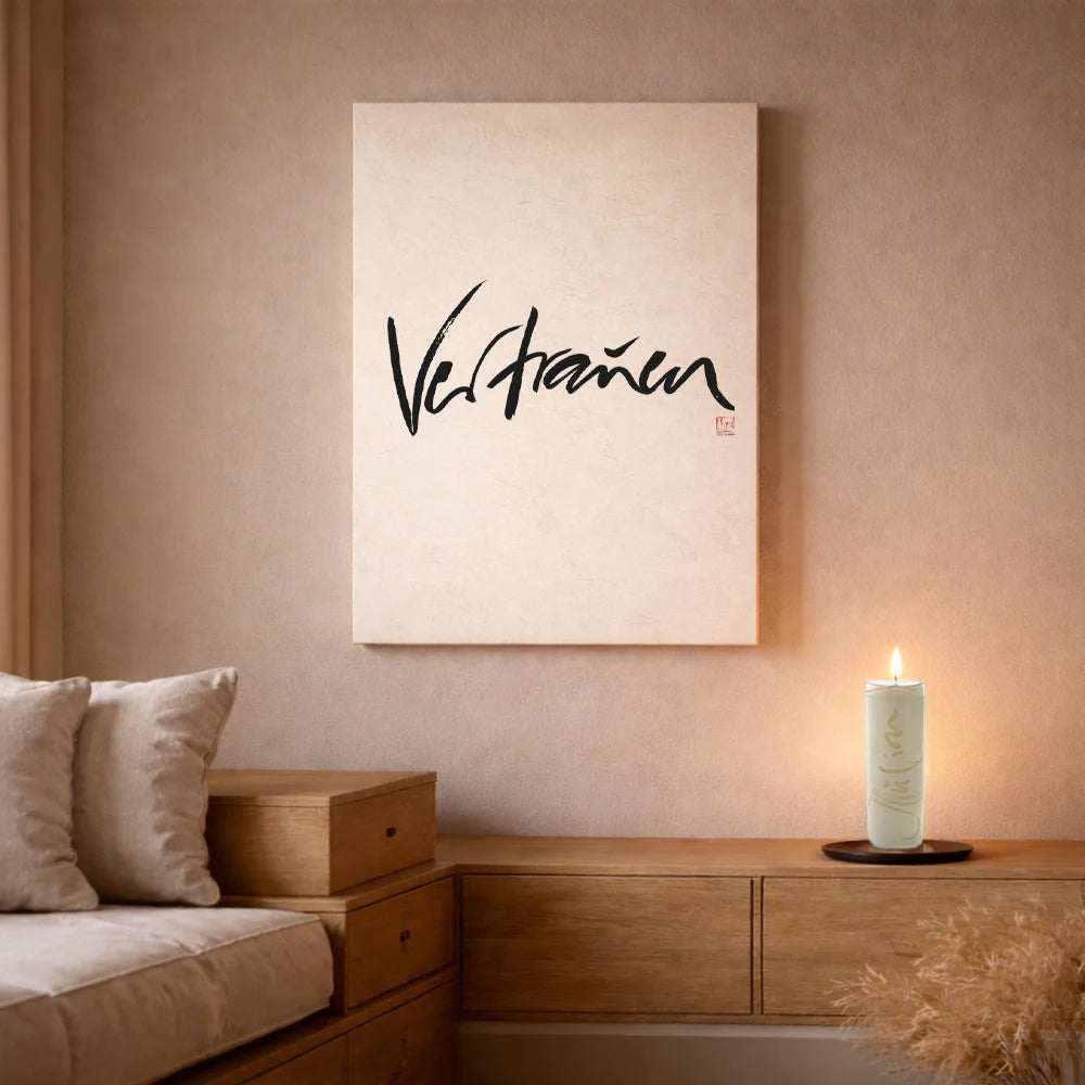 Exklusive Leinwand „Vertrauen“ – Originaldruck von Sign by Jwala®, handgefertigte Wandkunst aus Tirol, Limited Edition, einzigartiges Kunstwerk für Ihr Zuhause