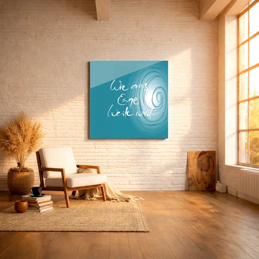 Exklusive Leinwand für Paare „Wie aus Enge Weite wird“ mit WIR Karte – Originaldruck von Sign by Jwala®, handgefertigte Wandkunst aus Tirol, Limited Edition, einzigartiges Geschenk für Beziehung und Entwicklung