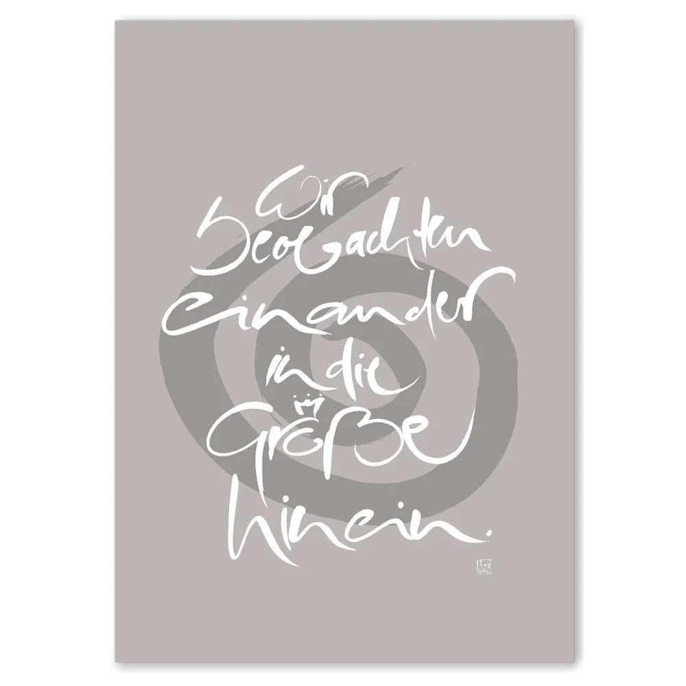 Premium Wandbild „Wir beobachten einander in die Größe hinein“ für Paare – Sign by Jwala® Originaldruck, hochwertige Leinwand mit WIR Karte, spirituelle Kunst, Unikat, exklusives Wohnaccessoire für gegenseitige Inspiration