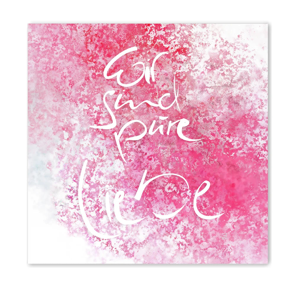 Premium Leinwände für ein Neues WIR – Romantische Wanddeko für Paare mit WIR Karte bestellen | Wir sind pure Liebe | SignShop Tirol