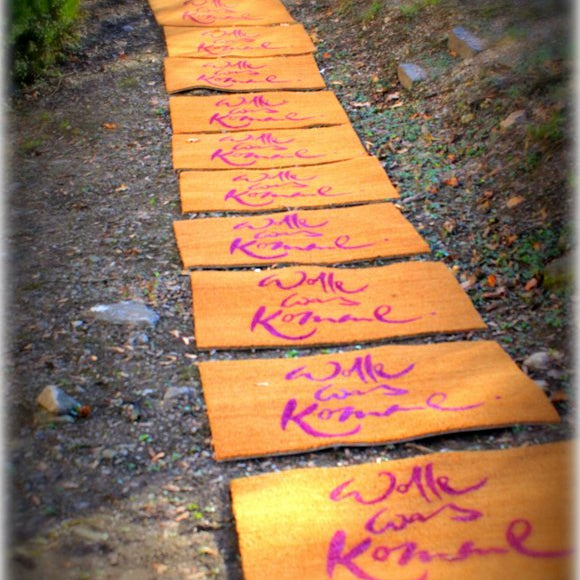 Fußmatte "Wolle was komme" Violett