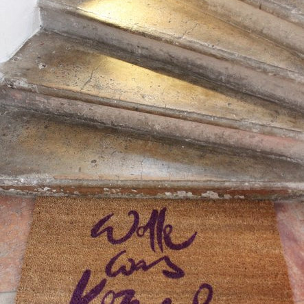 Fußmatte "Wolle was komme" Violett