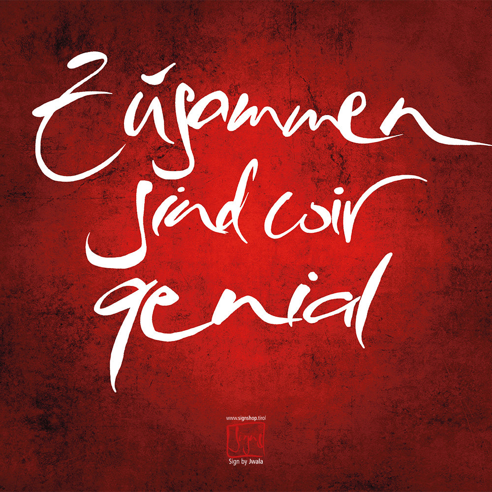 10 Klappkarten "Zusammen sind wir genial"