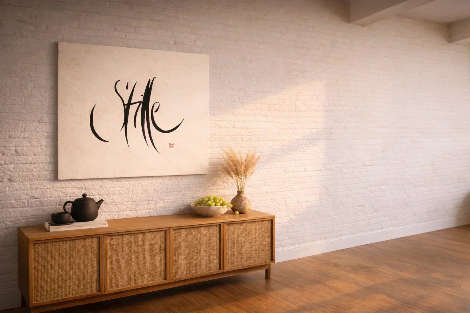 Leinwandbild "Stille" mit Sign by Jwala® – Inspiration und positive Energie für deinen Alltag