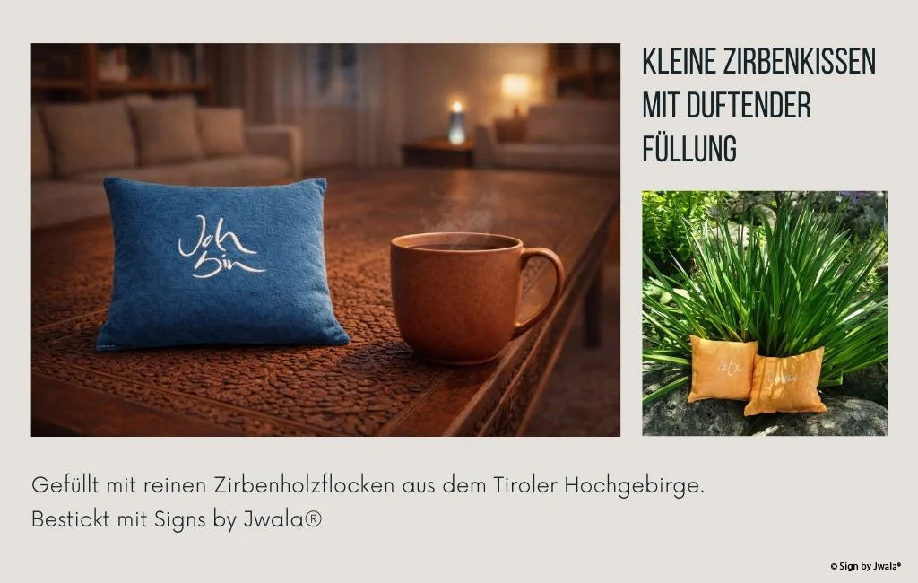 Zirbenduftkissen mit Geschichte – nachhaltige Upcycling-Kraftkissen aus Tirol