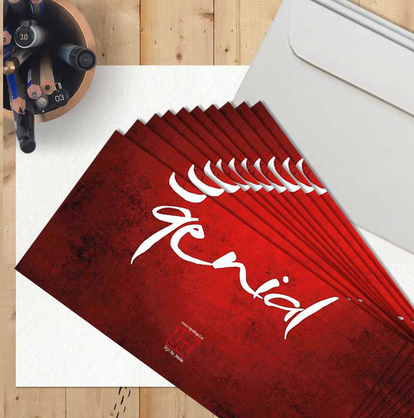 10 Klappkarten "Zusammen sind wir genial"