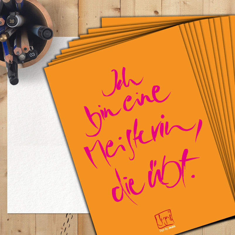 10 Postkarten "Ich bin eine Meisterin..."