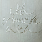 Kissenhülle Bauernleinen "Ich erinnere mich."