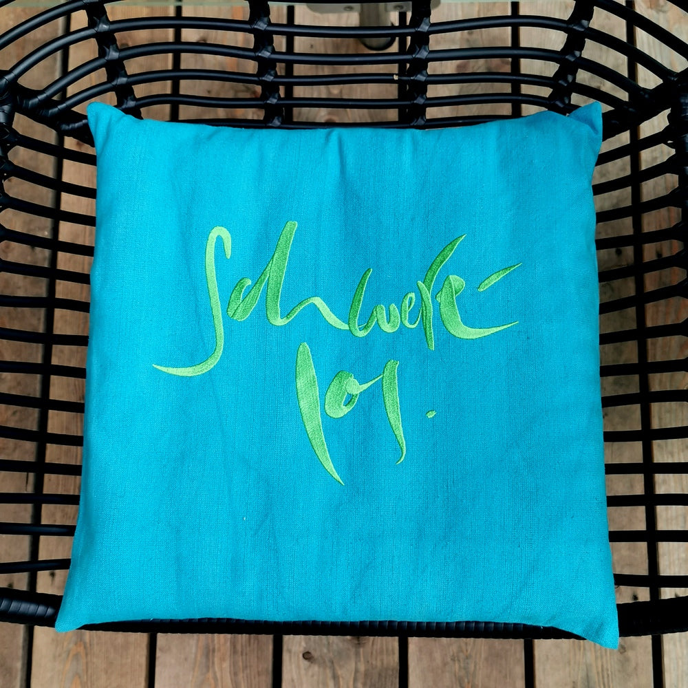 Bauernleinen-Flachkissen "Schwerelos"