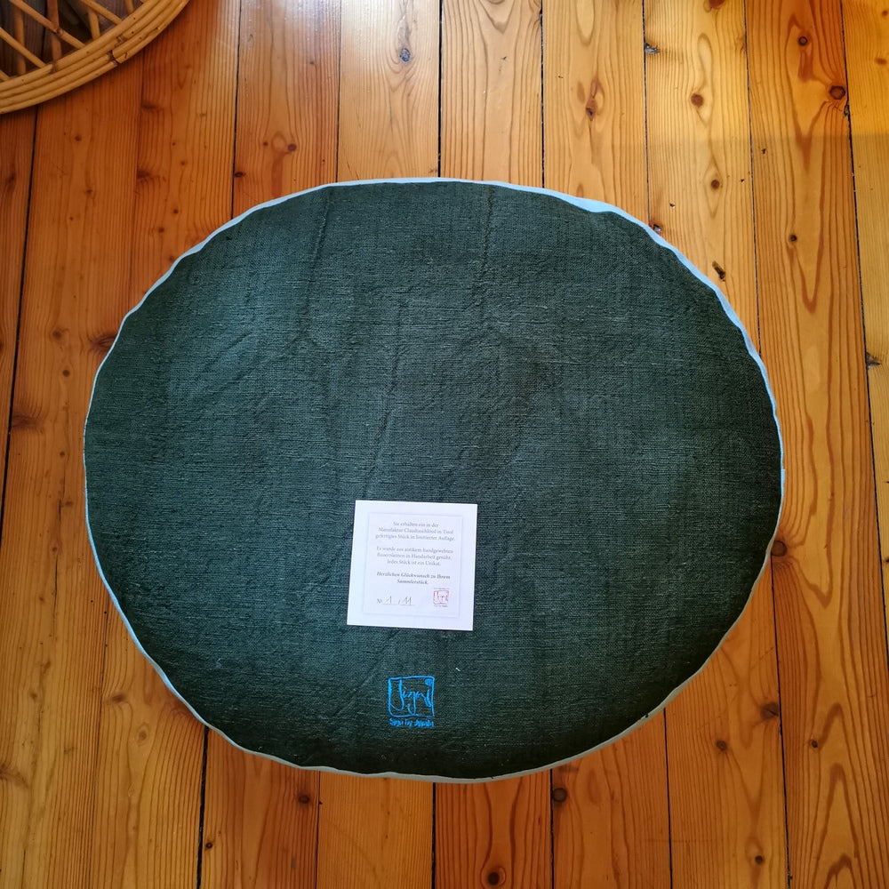 Bodenkissen "Liebe/Ornament" Tanne/Mint