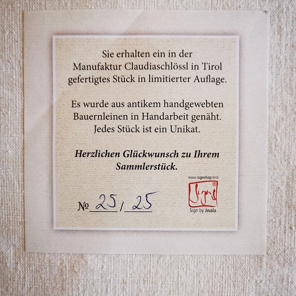 Handgemachtes Bauernleinen Meditationskissen – exklusives limitierte Yoga Sitzkissen