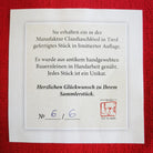 Limitierte Edition: Meditationskissen mit Griff, Dinkelspelz-Füllung, rot-grau, Unikat – im SignShop Tirol kaufen