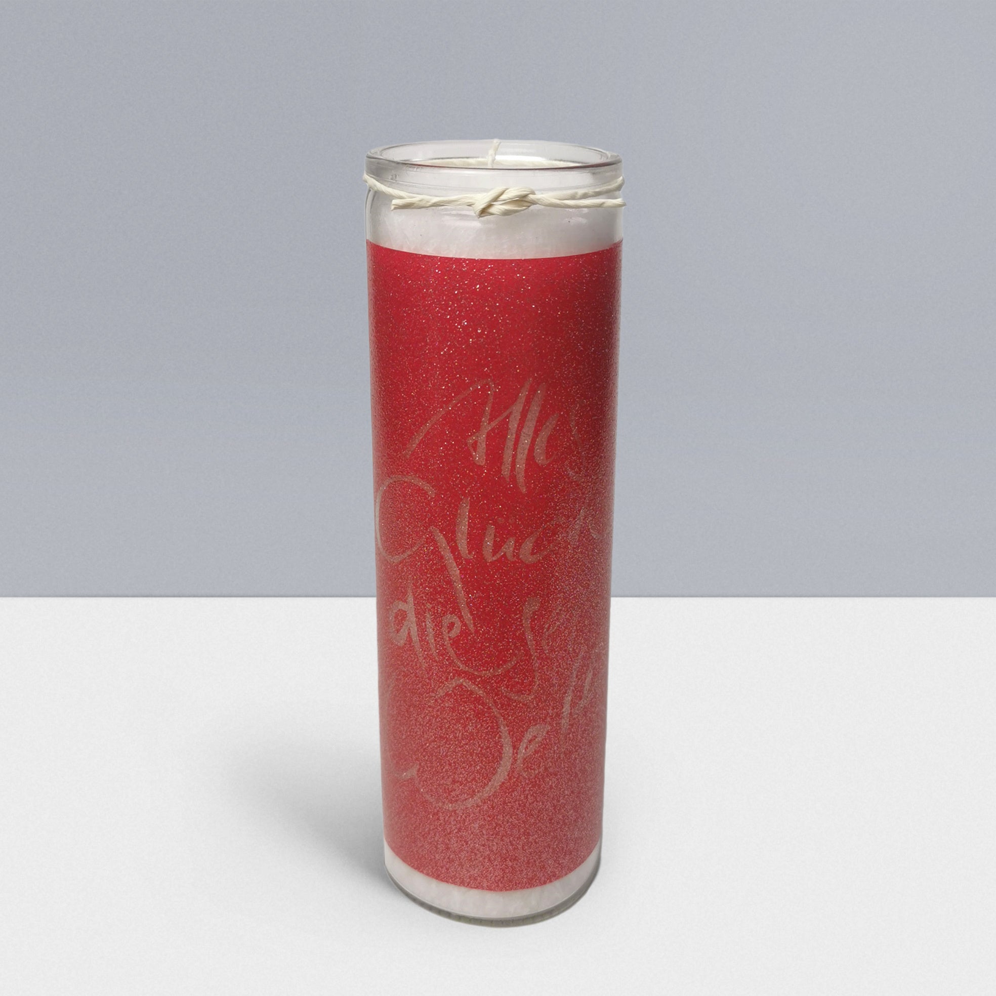 SignKerze "Alles Glück Dieser Welt"