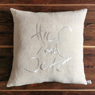 Kissenhülle Bauernleinen "Hier und Jetzt"