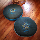 Bodenkissen "Liebe/Ornament" Tanne/Petrol