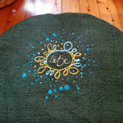 Bodenkissen "Liebe/Ornament" Tanne/Petrol