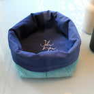 Brotkörbchen "Ich bin genährt" Türkis/Blau