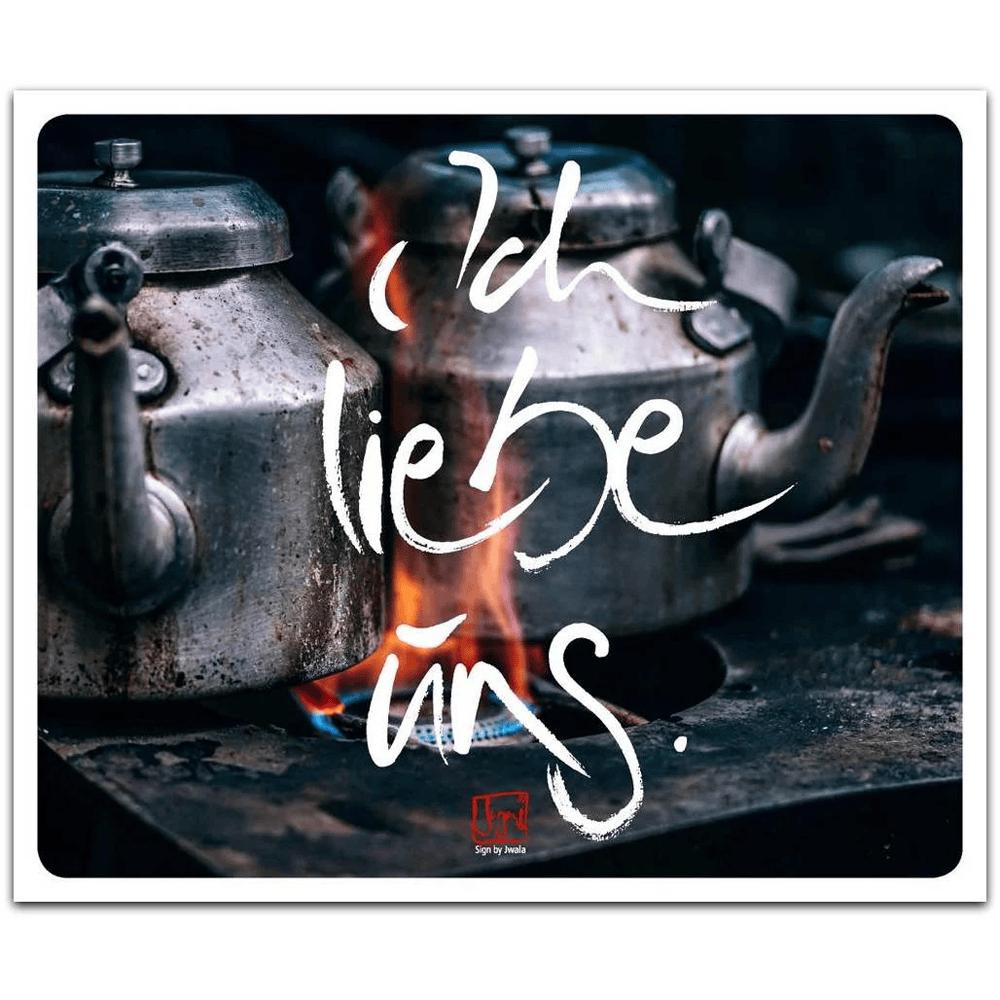 Außergewöhnliches Poster „Ich liebe uns“ von Sign by Jwala®, spirituelle Wanddekoration mit motivierender Botschaft für Liebe, Verbundenheit und harmonisches Miteinander