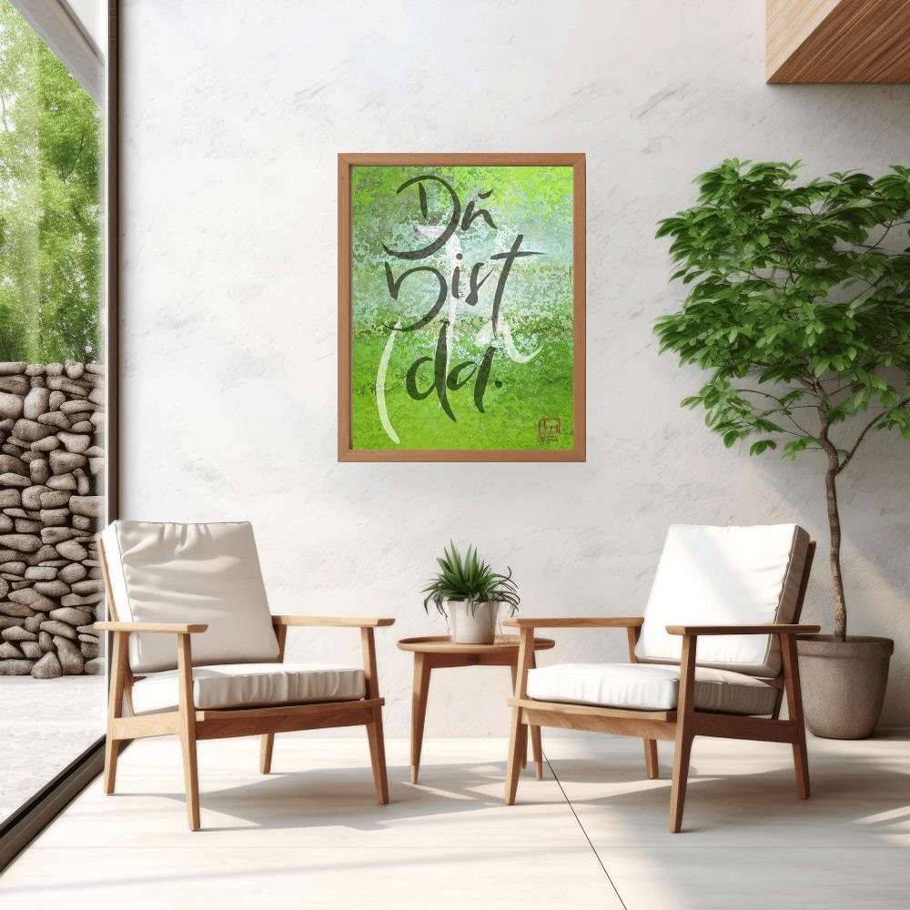 Inspirierendes WIR-Poster „Du bist da“ online entdecken, kraftvolle Botschaft für Nähe und Achtsamkeit, liebevolles Geschenk für Herzensmenschen
