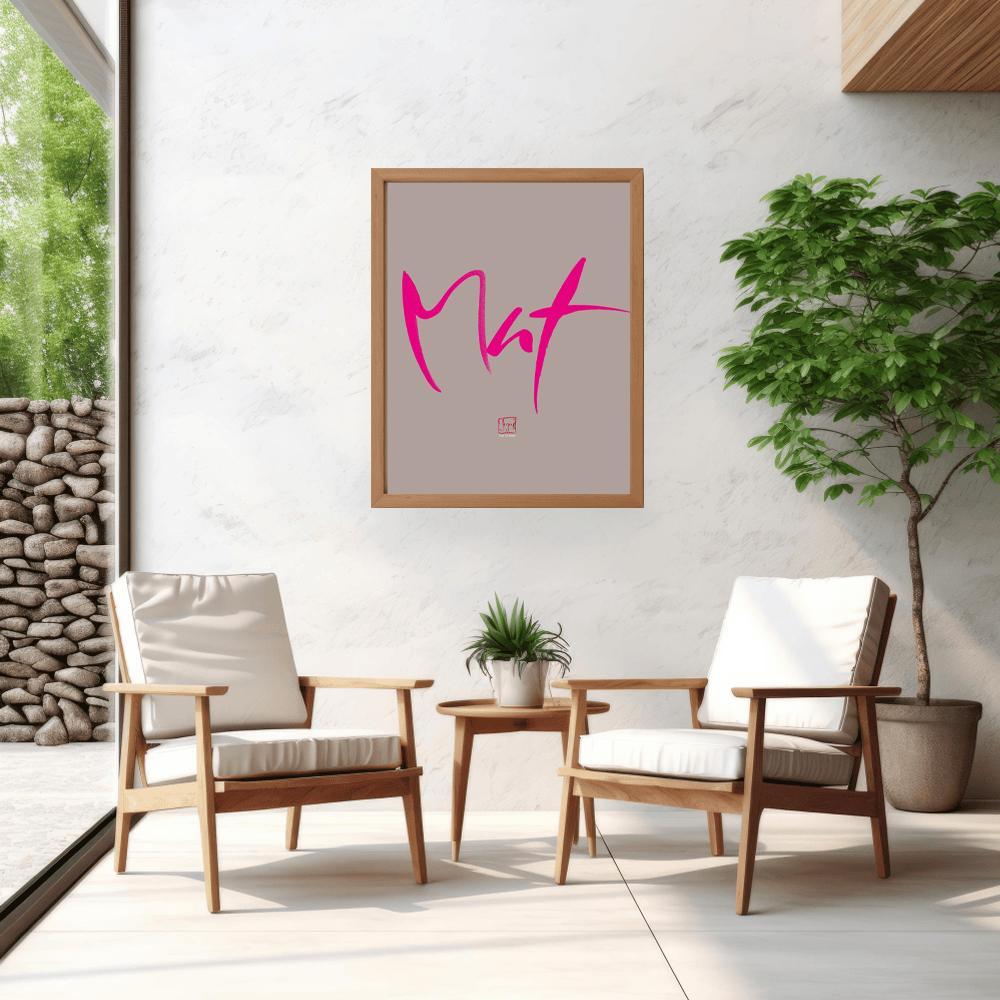 Motivationsposter „Mut“ online entdecken, spirituelle Wandkunst mit kraftvoller Botschaft, besonderes Geschenk für Herzensmenschen und ein inspirierendes Zuhause